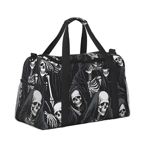Cool Skeleton Print Daily essentials Large Capacity Hand Carry Bag for Weekend Getaways style Bags3