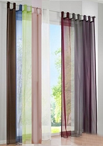 Livebycare 1Pcs Candy Color Sheer Window Curtain Panel Tap Top Voil Window Treatment Drapery Drape Room Divider Partition Curtains Decorative For Play Room Saloon #TOP2