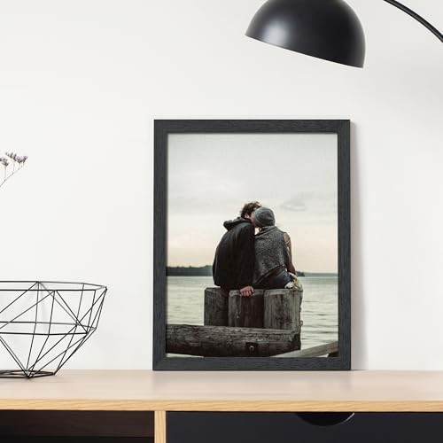 Image of upsimples 8.5 By 11 Picture Frame, Wall Gallery Photo Frames with Engineered Wood, Black 1 Pack