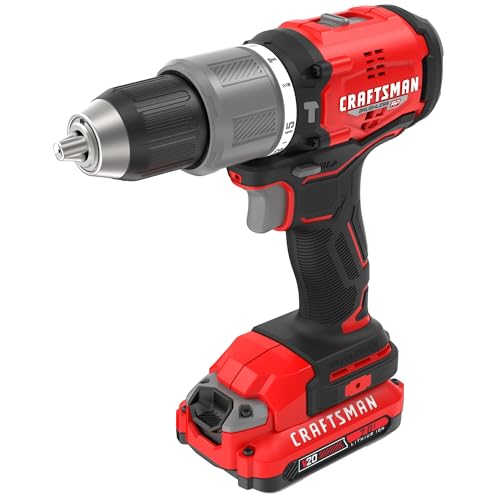 CRAFTSMAN V20 Cordless Hammer Drill Kit, 1/2 inch, 2 Batteries and Charger Included (CMCD732D2), Black - image 4