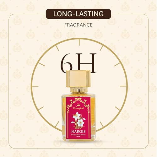 Image of Aranyam Perfumes Natural Nargis Perfume For Women Long Lasting Premium Fragrance Musky & Woody Eau De Parfum Ideal Gift For Anniversary Birthday And Casual Party, Liquid (50 Ml)