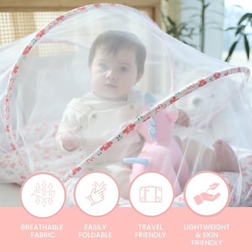 Image of TIDY SLEEP Mattress with Mosquito Net, Mosquito Protection Mattress, Size: 90cm x 65cm x 10cm Drop