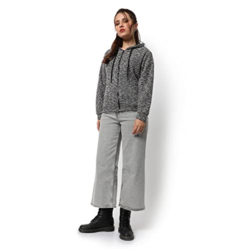 Image of Campus Sutra Women's Cotton Hooded Neck Sweatshirt