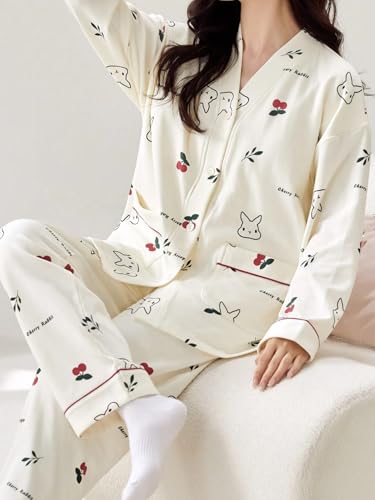Image of LITZO Womens Korean Night Dress || Pyjama Set ||Korean Nightsuit || Women Nightwear ||Round Neck Half Sleeve Nightsuit || Loungewear || Everyday Nightdress (L-221-227)