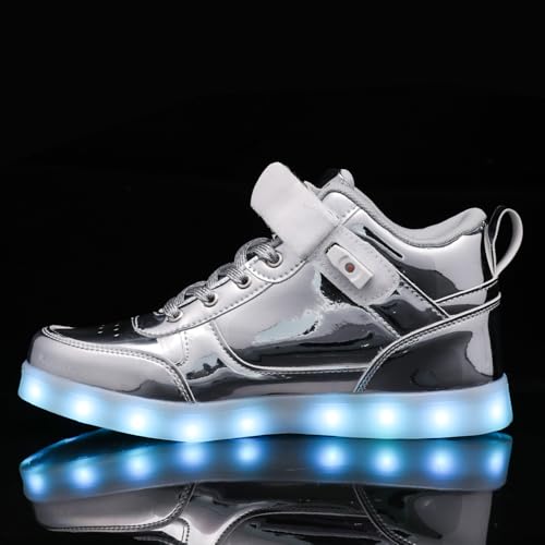 YuanRoad Unisex LED Light Up Shoes with USB Charging Glowing Luminous LED Sneakers4