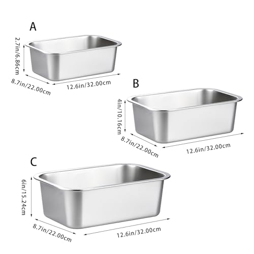Comedero de metal resistente antiderrames y antideslizante rectangular 4