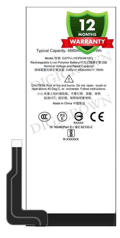 Image of Original G27FU Battery Compatible for Google Pixel 5a 5G - (4680mAh) - 1 Year Warranty