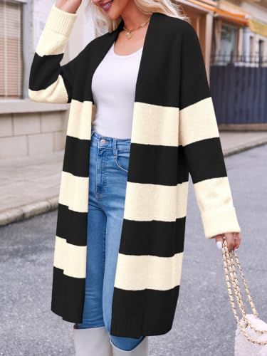 Image of Saodimallsu Womens Long Cardigan Sweaters Chunky Open Front Oversized Slouchy Knit Fall Trendy Coatigan Jackets