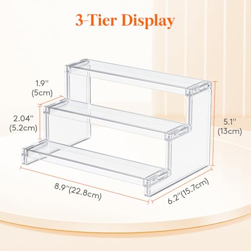 Image of Lifewit Perfume Organizer, Cupcake Stand, Tool-Free Assembly, Plastic Display Shelf for Vanity,Room Decor, Bedroom Storage Organization, 3 Tier 9 Inch, 1 Pcs
