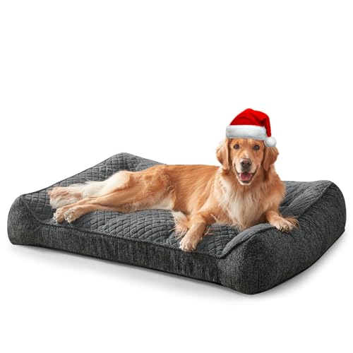 JOEJOY XL Orthopedic Dog Beds Large, Extra Thick Supportive Dog Sofa Pet Bed, Extra Large Dog Bed with Non-slip Bottom&Removable Cover,107x76x24CM