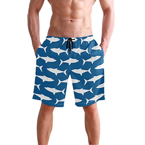Matching Swim Trunks for Dad and Son Sharks Father Son Matching Swim Trunks Family Board Shorts3