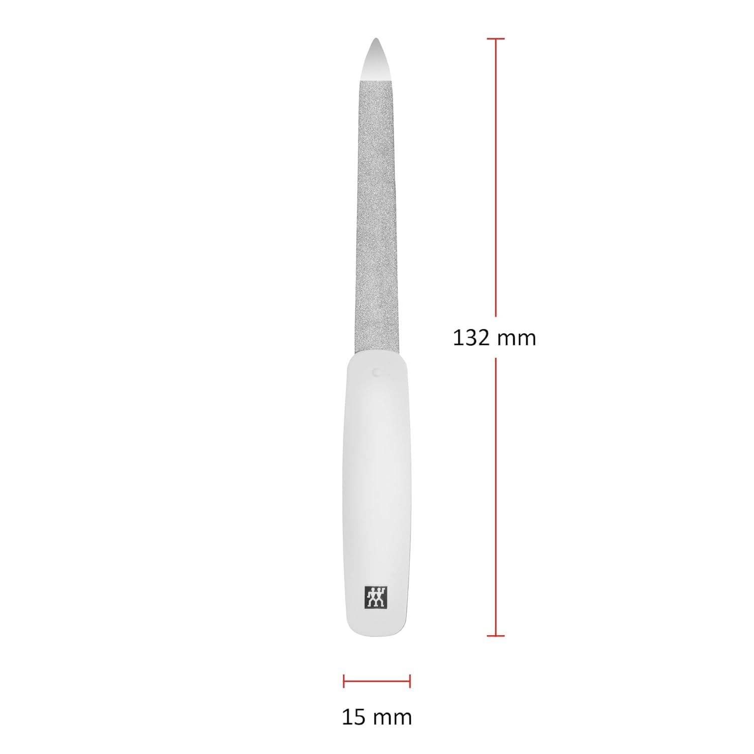 ZWILLING Pilnik do paznokci (powłoka szafirowa, polerowana końcówka do czyszczenia paznokci, gruboziarnista i drobnoziarnista powierzchnia pilnika), biały, 160 mm