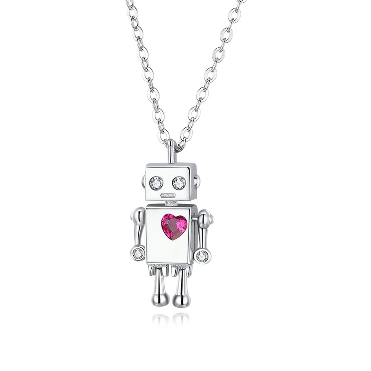 Collier couple Roblover pendentif cœur couronne bijoux Saint-Valentin - 4