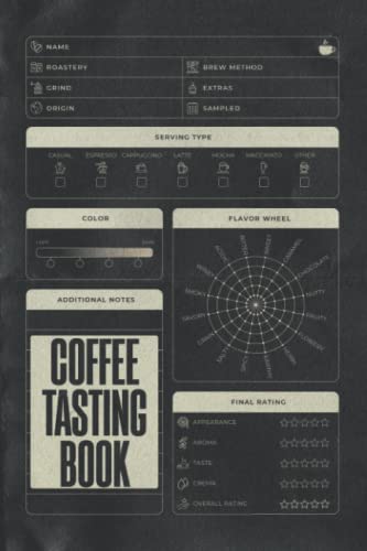 Coffee Tasting Book: Coffee Tasting Journal With Coffee Tasting Wheel & Color Meter To Track & Rate Coffee Varieties And Roasts - Coffee Drinkers Notebook - Coffee Log Book - Coffee Lovers Gifts image 2