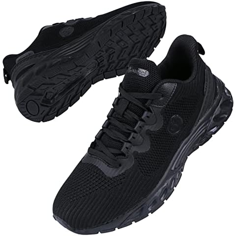 Zapatillas Deportivas Mujer Sneakers Zapatos para Correr para Niña Mujeres Running Zapatos Casuales de Mujer Ligero Respirable Atarse Negro Completo Talla 39 Cover