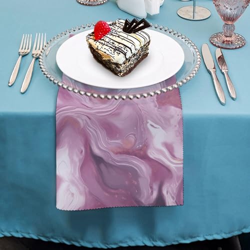Servilletas de Tela Cuadradas Floral Morado Perla 4 Pzs miniatura 4