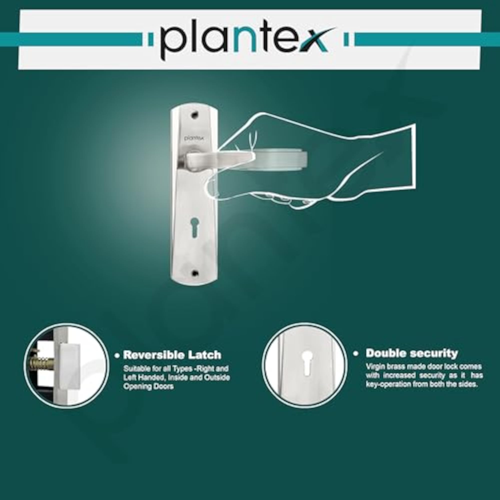 Heavy-Duty Door Lock Set with Mortise Lock and 3 Keys
