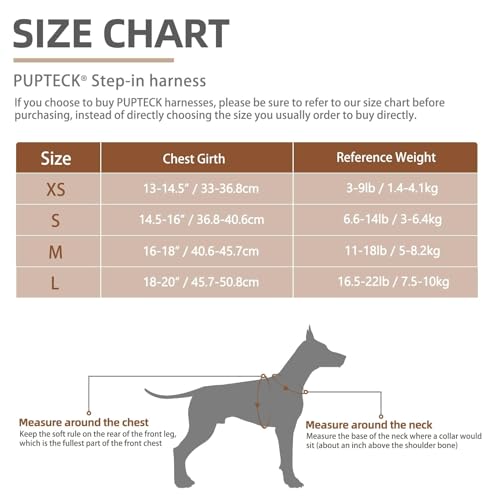 PUPTECK Step-in Dog Harness Small Dog No Pull Vest and Lead Set for Puppy Cats Outdoor Walking Pink L - Image 2
