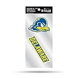 Delaware Blue Hens 4 x 8” Decal Wordmark and Mascot