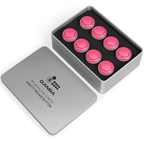 Boutons d arcade Qanba Gravity LX kit mecanique 30 mm rose salon