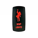 Red Laser Rocker Switch Backlit STRIPPER POLE WHIP LIGHTS 12V Bright Light Powersports [SLR1208BLPFBA]