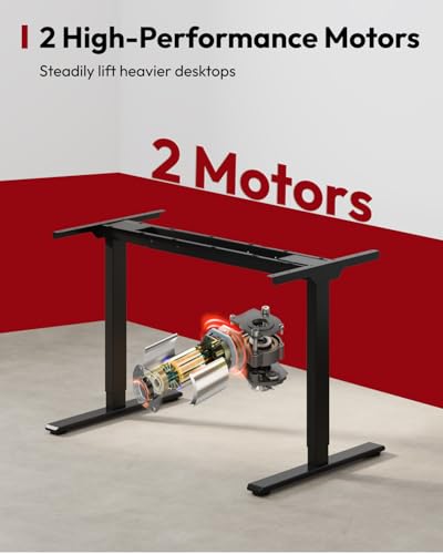 Image of SANODESK Dual Motor Electric Standing Desk 71 x 32 Inches, Height Adjustable Sit Stand Desk with Large Splice Board for Home Office, Computer Workstation, Study & Gaming, Black Frame /Black Walnut Top