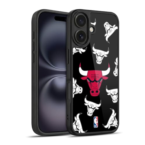 Head Case Designs Licenza Ufficiale NBA Motivi Chicago Bulls Cover in Gel Rinforzata [Protezione di Grado Militare] Compatibile con Apple iPhone 16