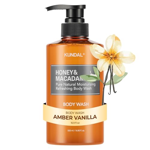 KUNDAL Honey & Macadamia Body Wash Amber Vanilla 16.9 Fl Oz