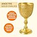 Vintage Chalice Medieval Brass Wine Goblet, 1 Piece Decorative Wine Glass Communion Cup with Royal Embossed Design, Perfect Ideal for Gifting, Home Décor, and Ceremonial Use (Without Velvet Box)