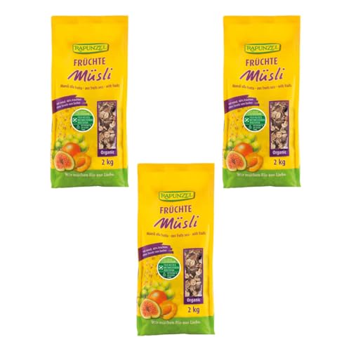 Rapunzel Früchte Müsli, 3er Pack (3 x 2 kg) - Bio