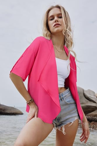 STYLEWORD Kimonos for Women Lightweight Summer Cardigan Casual Loose Beach Swim Cover Up2