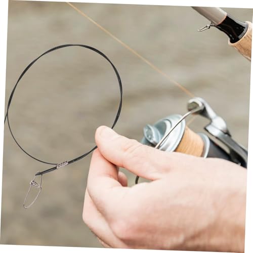 10 piezas líderes de acero para pesca, 50 cm, alta resistencia miniatura 6