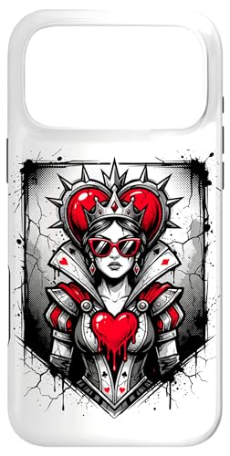 Red Queen of Hearts Rebel Crown �T���O���X �|�[�J�[�J�[�h ���f�B�[�X �X�}�z�P�[�X iPhone 17 Pro Max �p