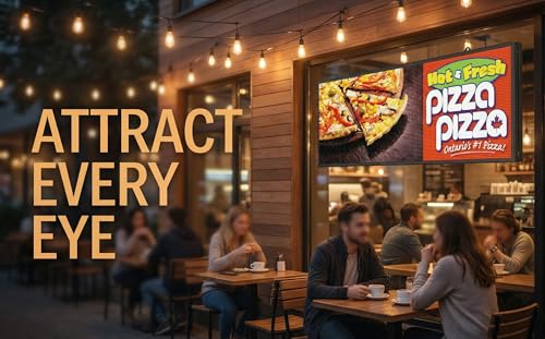 Image of LED Advertising Sign,P5 39x14 Inches Full Color Programmable Digital Board, High Brightness Scrolling Message Display with WiFi & USB Control for Business Promotion