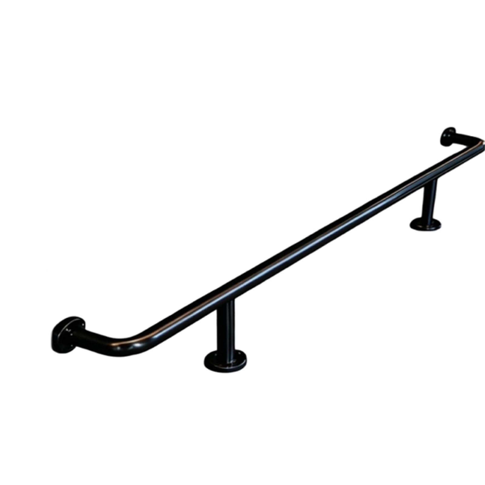Barre de protection pour pieds de bar noir mat repose-pieds mural 119cm