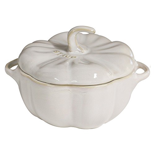 STAUB 40511-840 Ceramics Pumpkin Cocotte, 24-oz, Rustic Ivory