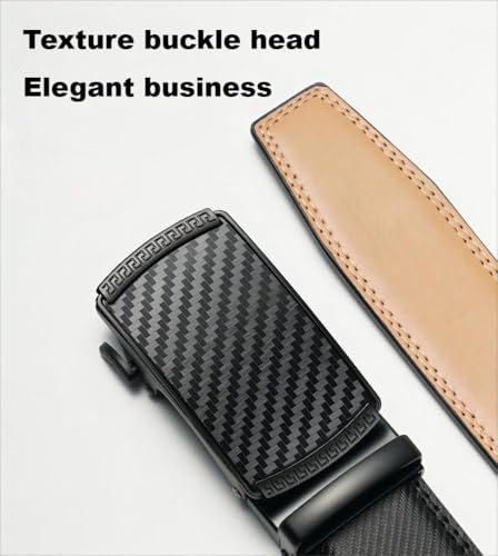 Men's Premium Leather Dress Belt – Black Adjustable Strap with Click Lock Buckle for Formal & Casual Wear | Business4