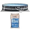 Intex Above Ground Swimming Pool Set, Ultra XTR 18' x 52" Round Frame Bundled with OptiFlow Premium Pure Silica Filter Pool Sand, 50 lb Bag