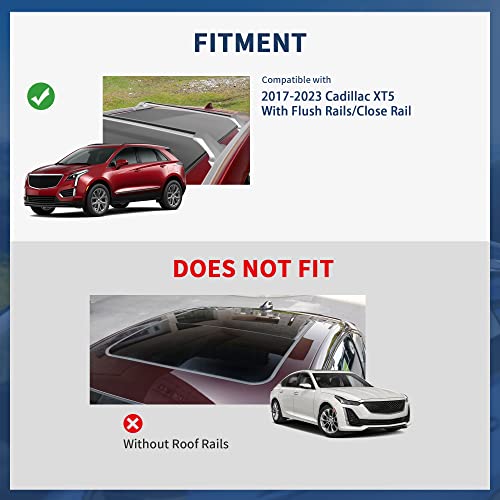 Yitamotor Roof Rack Cross Bars Compatible For 2017 2018 2019 2020 2021 2022 2023 Cadillac Xt5, Aluminum Crossbars Set Rooftop Cargo Carrier Luggage Bag Camping Gear Bike #TOP1