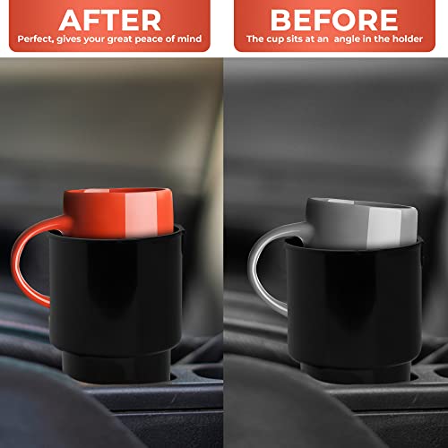 Smart Kup Car Cup Holder Expander - Fits Hydro Flasks 32/40 Oz, Nalgene, Yeti & Large Bottles Up To 3.8 Inches Wide - For Car Up To 3.2 Inches Wide #TOP5