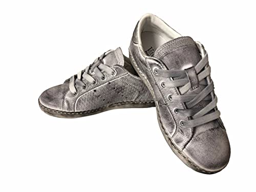 Via Condotti Scarpe Sneakers Basse Uomo Donna Pelle Bianco Ghiaccio Stella Rossa Sfumato - 5
