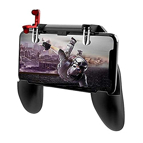 Mobile Gaming Bros Mobile Game Trigger Joystick Controller for iOS iPhone & Android, Fits up to 6.5 inch Cell Phones, L1R1 and PUBG Mobile Game Controller, Gamepad Accessories