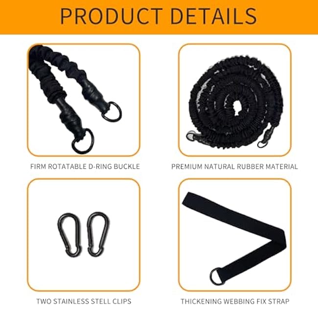 Swim Training Equipment, Pool Tether Aquatic Belt Exercise Resistance Band for Men and Women Improve Strength Power Agility