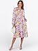 ANRABESS Long Sleeve Midi Dresses for Women V Neck 2025 Fall Fashion Casual Loose Fit Flowy Swing Tiered Vacation Boho Dress Multicolour Floral X-Large