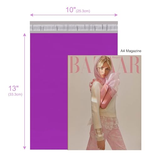 Image of Metronic Poly Mailers 10x13 100 PC, Small Shipping Bags Mailing Envelopes Self Seal, Mailers Poly Bags for Shipping Waterproof and Tear-Proof, Mailing Bag Packaging Bags for Small Business, Purple