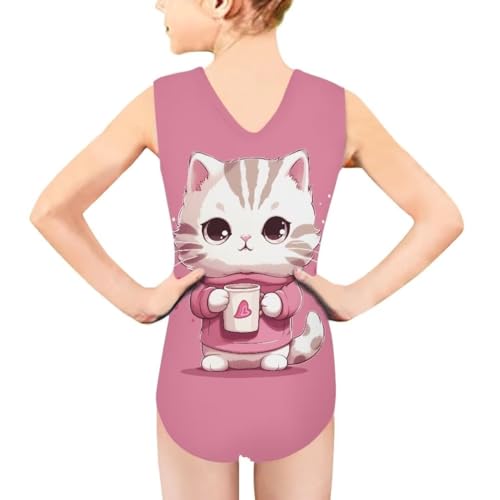 Image of Girls Swimsuit 3-14Y One Piece Swimwear Sleeveless Girls Bathing Suit