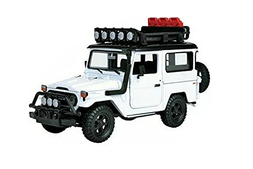 Motor Max 1974 Toyota FJ40 Land Cruiser, White 79137WT - 1/24 Scale Diecast Model Toy Car