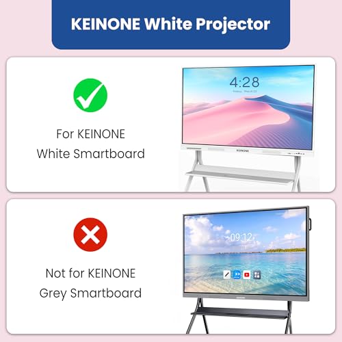 Image of Wireless USB Smart Board Projector, KEINONE Tap for Display Screen, 4K Screen Mirroring Video & Audio Receiver support for Laptop, PC, i-Pad, Tablet（For White Smartboard)