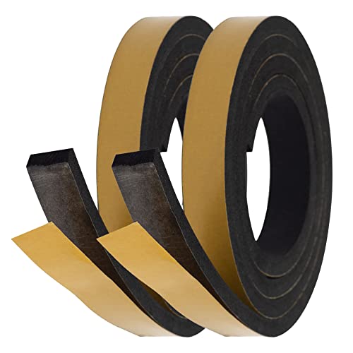 Junta de estanqueidad gruesa autoadhesiva ventanas 30mm (W) x 10mm (T) x 6Mts (L) burlete espuma/tiras de sellado para puertas y ventanas/burlete ventana corredera aluminio/burlete goma,2 piezas… Cover