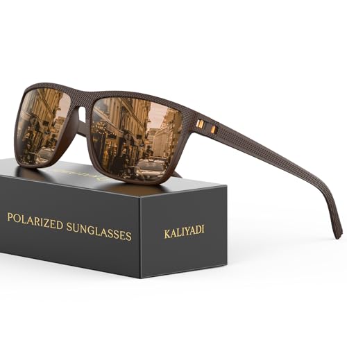 Image of KALIYADI Mens-Sunglasses Polarized Sunglasses Men: Classic Sun Glasses with UV400 Protection for Driving Fishing Golf